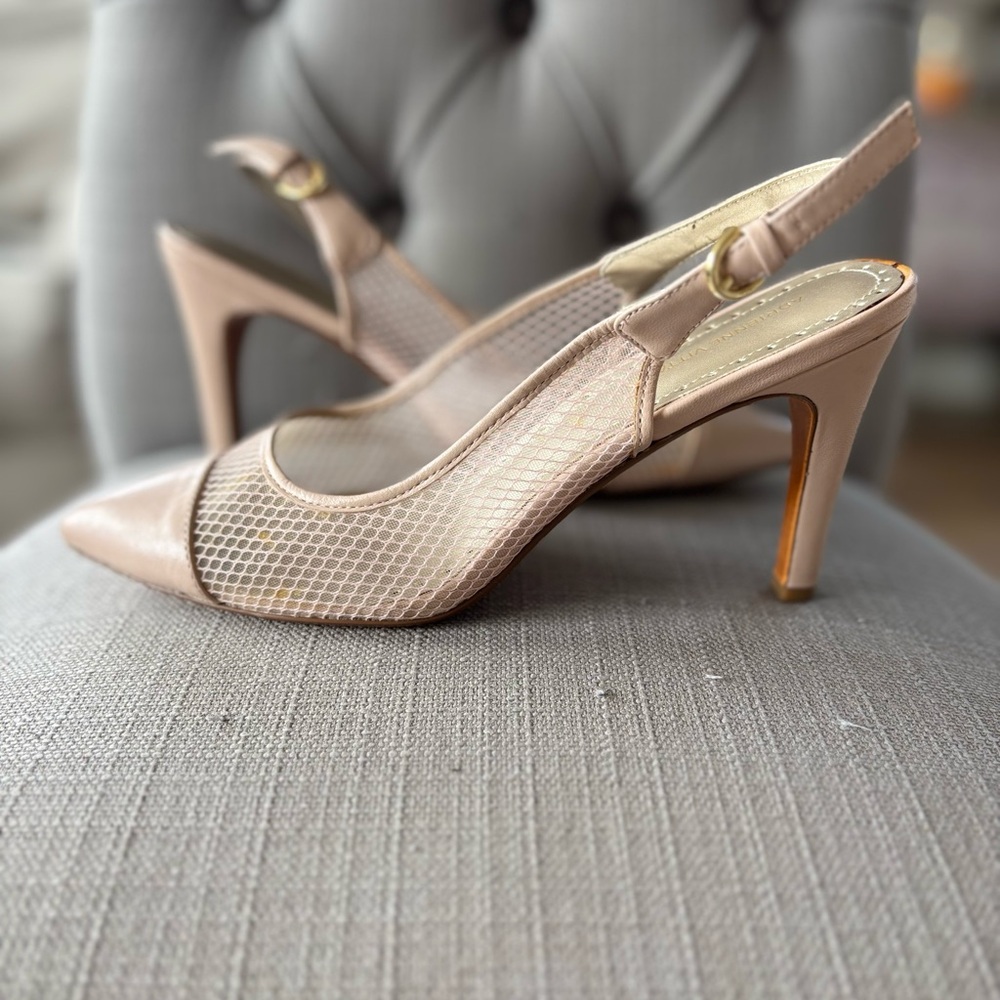 Adrienne Vittadini Blush Slingback Heels